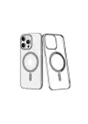 Newface iPhone 14 Pro Max Kılıf Element Magneticsafe Sert Kapak - Gümüş