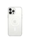 Newface iPhone 14 Pro Max Kılıf Magneticsafe Şeffaf Silikon - Şeffaf