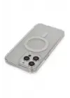 Newface iPhone 14 Pro Max Kılıf Matte Şeffaf Magneticsafe - Şeffaf