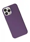 Newface Apple iPhone 14 Pro Max Kılıf Pc Sert Şeffaf Kapak - Mor