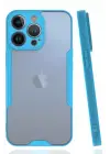 Newface Apple iPhone 14 Pro Max Kılıf Platin Silikon - Mavi