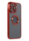 Newface iPhone 14 Pro Max Kılıf Slot Silikon - Kırmızı