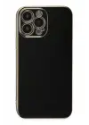 Newface Apple iPhone 14 Pro Max Kılıf Volet Silikon - Siyah