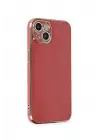 Newface Apple iPhone 15 Kılıf Volet Silikon - Kırmızı