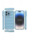 Newface Apple iPhone 15 Pro Max Kılıf Optimum Silikon - Sky Blue