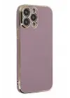 Newface Apple iPhone 15 Pro Max Kılıf Volet Silikon - Mor