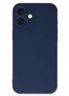 Newface Apple iPhone 16 Kılıf First Silikon - Lacivert
