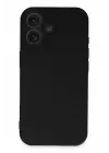 Newface Apple iPhone 16 Kılıf First Silikon - Siyah