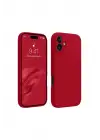 Newface Apple iPhone 16 Plus Kılıf First Silikon - Kırmızı