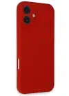 Newface Apple iPhone 16 Plus Kılıf First Silikon - Kırmızı