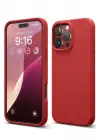 Newface Apple iPhone 16 Pro Max Kılıf First Silikon - Kırmızı