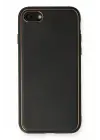 Newface iPhone 7 Kılıf Coco Deri Silikon Kapak - Siyah