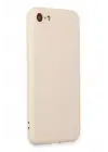 Newface iPhone 7 Kılıf First Silikon - Krem