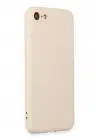Newface Apple iPhone 7 Kılıf First Silikon - Krem