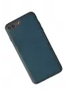 Newface iPhone 7 Plus Kılıf Coco Deri Silikon Kapak - Mavi