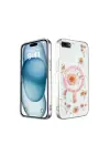 Newface Apple iPhone 7 Plus Kılıf Daisy Simli Magsafe Kapak - Pembe