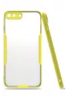Newface Apple iPhone 7 Plus Kılıf Platin Silikon - Sarı