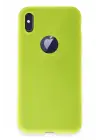 Newface iPhone X Kılıf First Silikon - Parlak Sarı