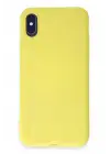 Newface Apple iPhone X Kılıf First Silikon - Sarı