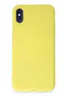 Newface iPhone X Kılıf First Silikon - Sarı