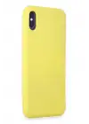 Newface iPhone X Kılıf First Silikon - Sarı