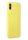 Newface Apple iPhone X Kılıf First Silikon - Sarı