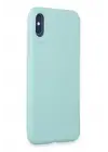 Newface iPhone X Kılıf First Silikon - Turkuaz