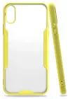 Newface Apple iPhone X Kılıf Platin Silikon - Sarı