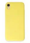 Newface iPhone XR Kılıf First Silikon - Sarı
