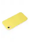 Newface iPhone XR Kılıf First Silikon - Sarı