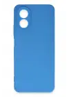 Newface Oppo A38 Kılıf First Silikon - Mavi