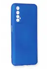 Newface Realme 7 Kılıf First Silikon - Mavi