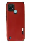 Newface Realme C21 Kılıf Loop Deri Silikon - Kırmızı