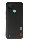 Newface Realme C21 Kılıf Loop Deri Silikon - Siyah