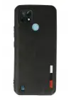 Newface Realme C21 Kılıf Loop Deri Silikon - Siyah