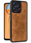 Newface Realme Note 50 4G Kılıf Aras Deri Kapak - Taba