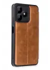 Newface Realme Note 50 4G Kılıf Flip Cover - Taba