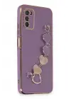 Newface Samsung Galaxy A03S Kılıf Esila Silikon - Mor