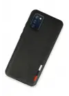 Newface Samsung Galaxy A03S Kılıf Loop Deri Silikon - Siyah