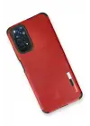 Newface Xiaomi Redmi Note 11 Kılıf Loop Deri Silikon - Kırmızı