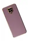 Newface Xiaomi Redmi Note 9 Pro Kılıf Volet Silikon - Mor
