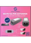 Nova ND-PE102W Poe Extender 10-100 Mbps 1 İnput 2 Output 30W Dış Ortam