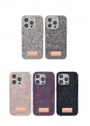 Onegif Apple iPhone 14 Pro Max Bright Simli Kapak - Derin Mor