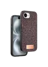 Onegif Apple iPhone 16E Bright Simli Kapak - Derin Mor