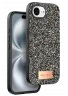 Onegif Apple iPhone 16E Bright Simli Kapak - Gümüş