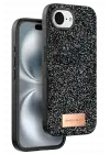 Onegif Apple iPhone 16E Bright Simli Kapak - Siyah