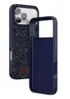 Onegif Apple iPhone 17 Pro Bright Simli Kapak - Mavi