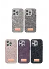 Onegif iPhone 14 Pro Bright Simli Kapak - Derin Mor
