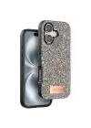Onegif Apple iPhone 16 Plus Bright Simli Kapak - Gold