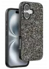 Onegif iPhone 16 Plus Bright Simli Kapak - Gümüş